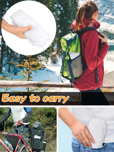 Vista 4 de R2Depot Rain Coats for Adults Reusable - 2 Pack EVA Waterproof Rain Ponchos with Hood for Men Women