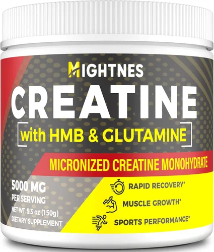 Creatina HMB, creatina en polvo para hombres y mujeres, monohidrato de creatina micronizada para crecimiento muscular y recuperación y mayor fuerza,