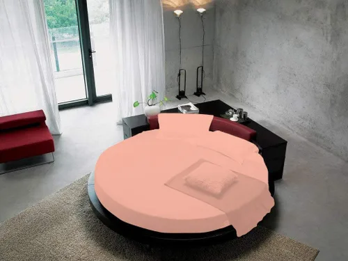 Vista 3 de Juego de sábanas redondas – 100% algodón 800 hilos juego de 3 piezas con 1 sábana bajera y 2 fundas de almohada – Bolsillo profundo de 15 pulgadas