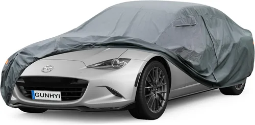 GUNHYI Funda de coche de 16 capas para automóvil deportivo Coupe pequeño impermeable para todo tipo de clima, ajuste universal Mazda Miata/MX-5, BMW