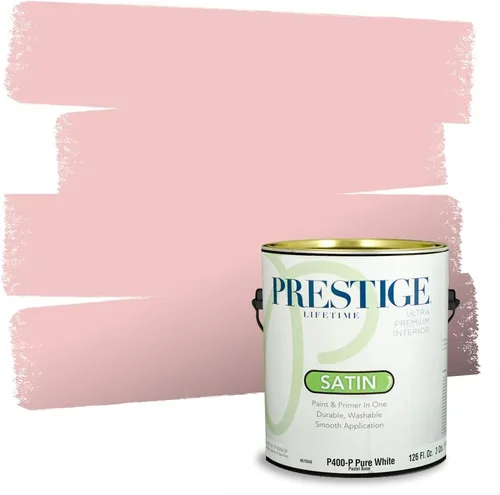 Vista 183 de Prestige Paints E100-T-SW6591 Pintura exterior e imprimación en uno, 1 galón, plano, combinación comparable de Sherwin Williams Amaryllis, 1 galón