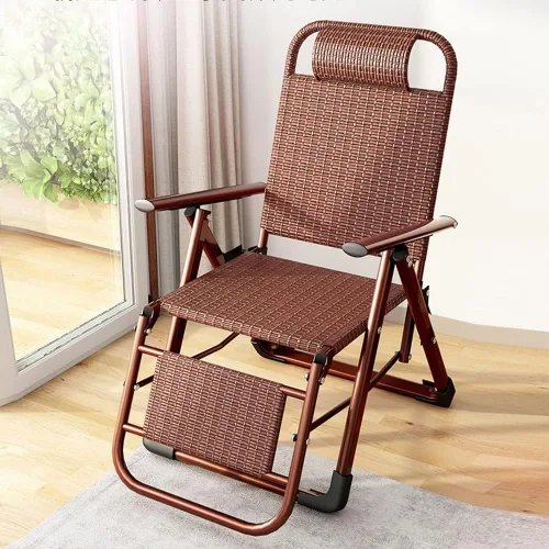 Vista 2 de Tumbona plegable al aire libre, sillas reclinables ajustables para campamento, gravedad cero con almohada para piscina, playa, patio, césped, marco