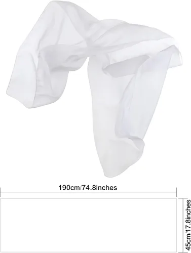 Vista 4 de WILLBOND Chal de gasa para mujer, bufanda de gasa suave para noche, bufanda de gasa, bufanda de satén para vestidos de noche