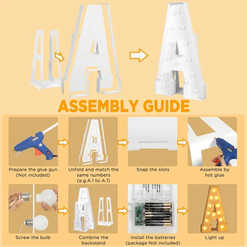 Vista 8 de Letras iluminadas de marquesina de 4 pies, letras grandes iluminadas para baby shower, cumpleaños, boda, compromiso, fiesta, decoración, letras