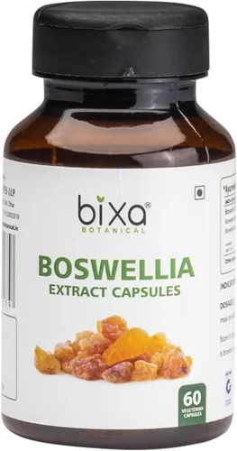 bixa BOTANICAL Boswellia Serrata Extracto puro de alta calidad 65% ácido boswélico | Suplemento herbario natural ayurvédico | (450 mg, 60 cápsulas