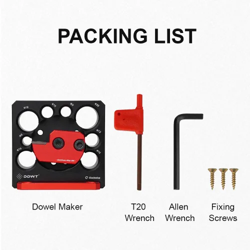 Vista 5 de Insertos de carburo de alta velocidad Dowel Maker Dowel Cutter Dowel Plate Wood Dowel Rod Sticks Maker 8 agujeros