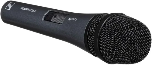 Vista 4 de Sennheiser Micrófono vocal cardioide dinámico E835-S (interruptor de encendido/apagado) con soporte de micrófono trípode y paquete de cable XLR-XLR