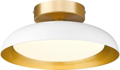 Vista 28 de kudos KDCL01-GD-S - Lámpara de techo dorada, lámpara LED de 9.5 pulgadas, lámpara colgante moderna de 12 W 600 lm, iluminación de techo regulable