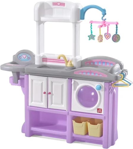 Step2 Love & Care Deluxe Baby Doll Nursery Playset para niños, lavanda
