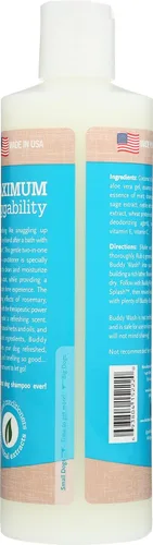 Vista 2 de Buddy Wash - Champú y acondicionador 2 en 1 para perros para aseo de perros, romero y menta, botella de 16 onzas