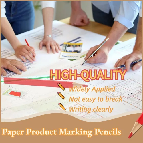 Vista 3 de Lápices de carpintero, 10 lápices duros octogonales rojos para carpintería y marcado de hormigón