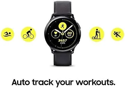 Vista 5 de Reloj Samsung Galaxy Active2 (1.732in), negro (acero inoxidable - LTE desbloqueado) - SM-R825USKAXAR (versión y garantía de EE. UU.) (renovado)