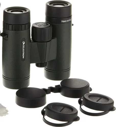 Vista 3 de Celestron 71400 Binoculares para rastrear, color verde militar.