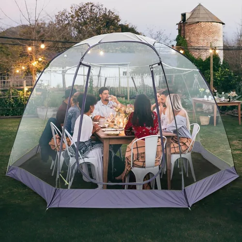 Vista 7 de Screen Houses Pop-up Outdoor Camping Tent, 540 Degree Fully Transparent Non Dead Corner Gazebo