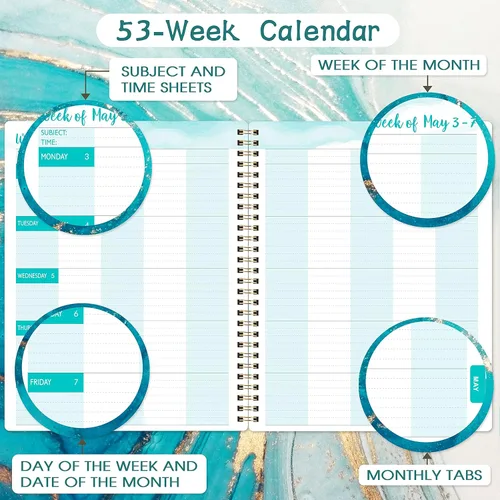 Vista 4 de Agenda mensual 2022-2023, agenda académica, 8 x 10 pulgadas, julio 2021 a junio 2022