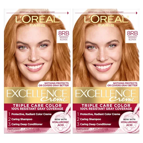 Vista 45 de L'Oreal Paris Excellence Crème - Tinte permanente para el cabello, color de cabello de triple cuidado, complejo Pro-Keratina para una cobertura