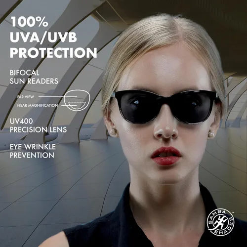 Vista 2 de Samba Shades anteojos bifocales para leer al sol Moda Wayfarer anteojos de sol