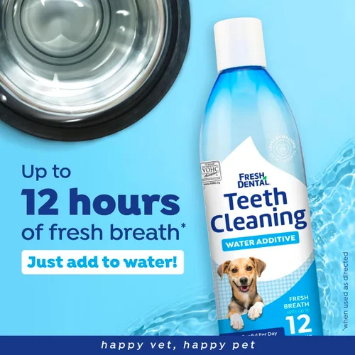 Vista 2 de Naturél Promise Fresh - Ambientador dental y aditivo de agua de limpieza dental para perros, botella de 18 onzas