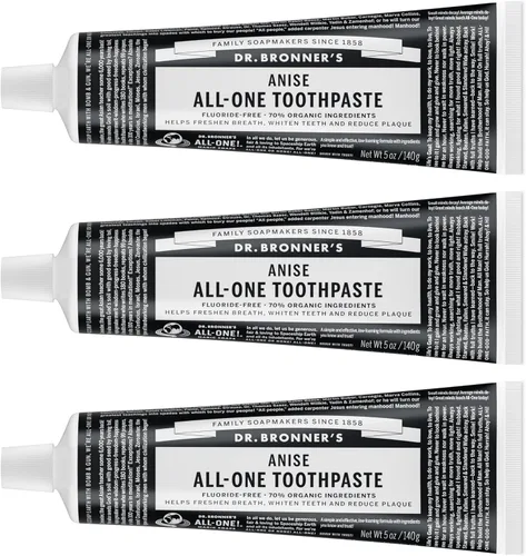 Vista 9 de Dr. Bronner’s Pasta de dientes todo en uno – Canela, 5 onzas, paquete de 3 – Pasta de dientes sin flúor para adultos, sin SLS, 70% de ingredientes