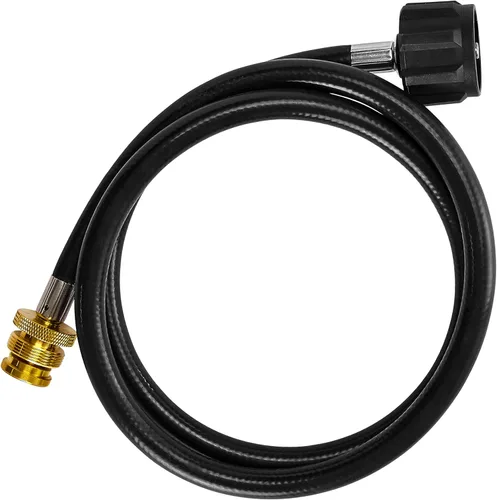 Flame King Manguera adaptadora de propano de 4 pies, convertidor de 1 lb a 20 libras, reemplazo para tanque QCC1/tipo 1 conecta un aparato portátil