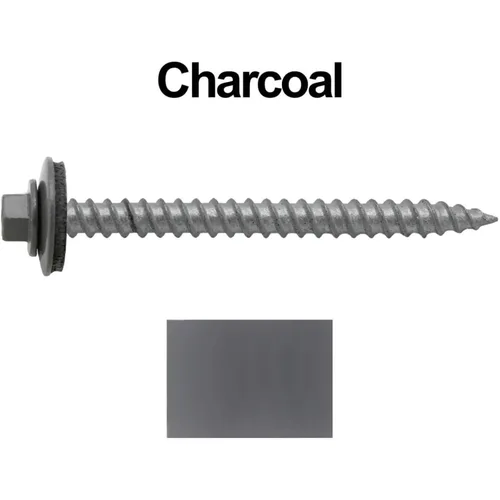 Vista 2 de #12 Charcoal x 2-1/2 inch Sheet Metal Roofing Screws 750 Count