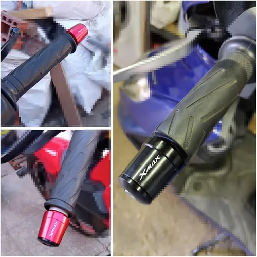 Vista 3 de Motorcycle CNC Motorcycle Hand Grips Bar End Plug Moto Handlebar Caps for Xmax 125 250 300 400 X-MAX 2016 2017 2018 2019 2020 2021 Handle end