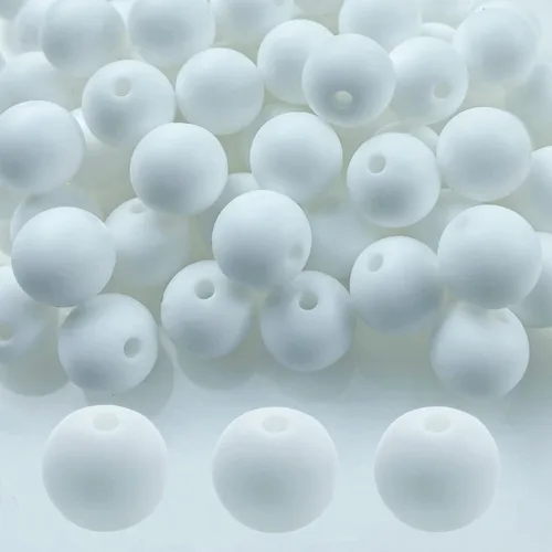 Vista 64 de Abalorios de silicona, 100 piezas de 9 mm de abalorios redondos de silicona para hacer llaveros, pulseras, collares, aretes, joyas, manualidades DIY