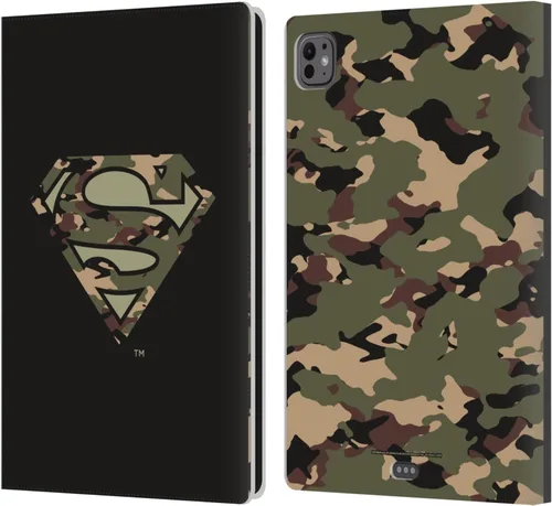 Vista 40 de Head Case Designs Funda de piel con licencia oficial de Superman DC Comics con logo negro y rojo compatible con Apple iPad Air 2 (2014)