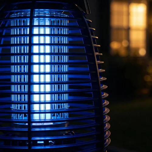 Vista 18 de Exterminador eléctrico de insectos al aire libre – 4200 V de alto voltaje insecto asesino impermeable luz LED para mosquitos, mosca, patio, porche