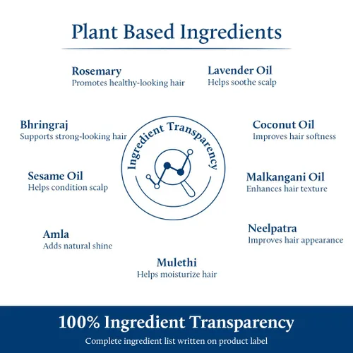 Vista 6 de Blue Nectar Aceite de cuero cabelludo ayurvédico de romero y bhringraj para el crecimiento del cabello con amla, 3.38 onzas líquidas