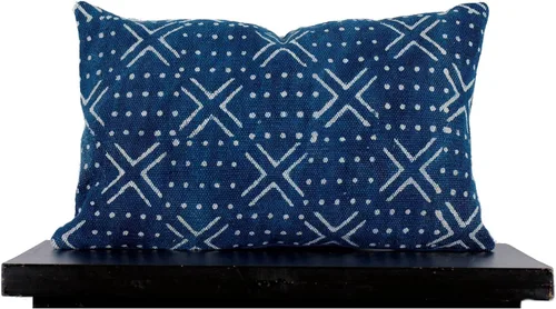 Vista 46 de Trade Star Mudcloth - Funda de cojín decorativa para lumbar, 100% algodón, color índigo, estilo granja, funda de almohada gruesa, estilo bohemio
