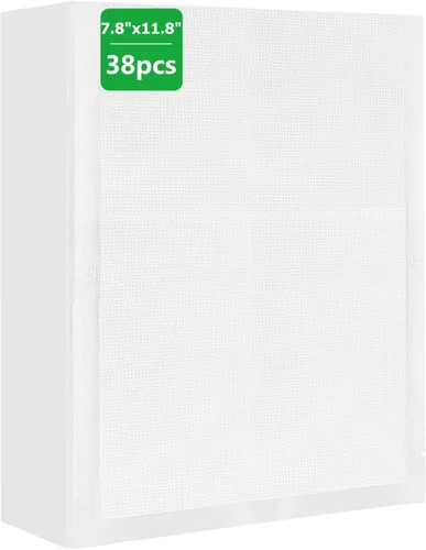 Vista 9 de Bolsas selladoras al vacío, 50 bolsas texturizadas de sellado al vacío de 6 x 10 pulgadas, grado comercial, sin BPA, resistentes, ideales