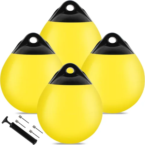 Vista 10 de Bolas de Boya de Barco de 10/12/15 Pulgadas, Boya de Ancla Flotante Redonda, Guardabarros de Barco Inflables de Vinilo, Boyas de Anclaje de Barco