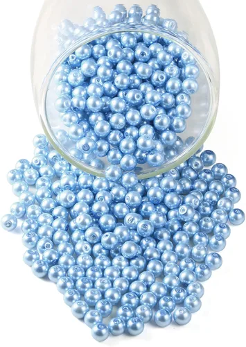 Vista 25 de YouLuo 200 piezas de cuentas de perlas de cristal Cuentas redondas de perlas de cristal checo satinado pequeño brillo para hacer joyas