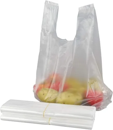 Vista 5 de Morcte Bolsas de compras de plástico transparente para camisetas, bolsas de comestibles, 800