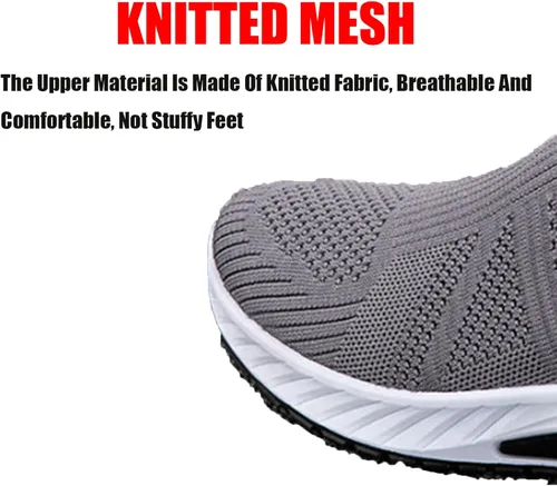 Vista 4 de Lymphvity Mocasines de malla para hombre, transpirables, transpirables, para caminar, ligeros, informales, cómodos, para entrenamiento