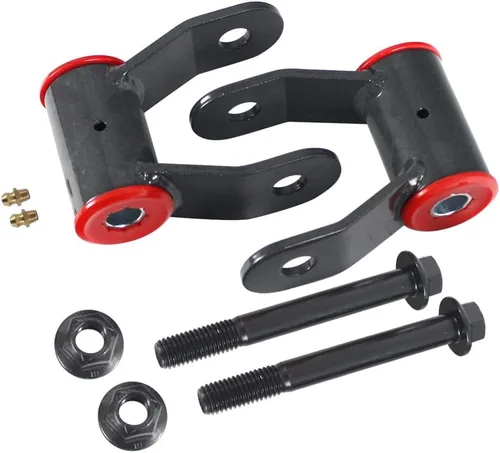 Vista 5 de BST BSSP Kit de bajada de suspensión trasera de 2 pulgadas con grilletes y herrajes 710515, kit de nivelación con conector Zerk, compatible con Ford