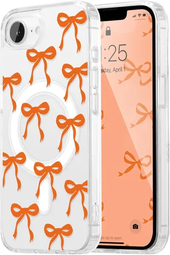 Vista 89 de UEEBAI - Funda magnética para iPhone 11, diseño de lazo, compatible con MagSafe, funda transparente delgada inalámbrica, antiamarilleo, a prueba