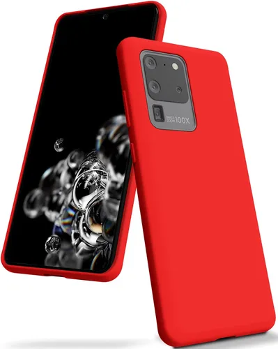 Vista 11 de GOOSPERY Funda de silicona líquida para Galaxy S20 Ultra (2020) Silky-Soft Touch Full Body Protection Funda a prueba de golpes con forro de Negro