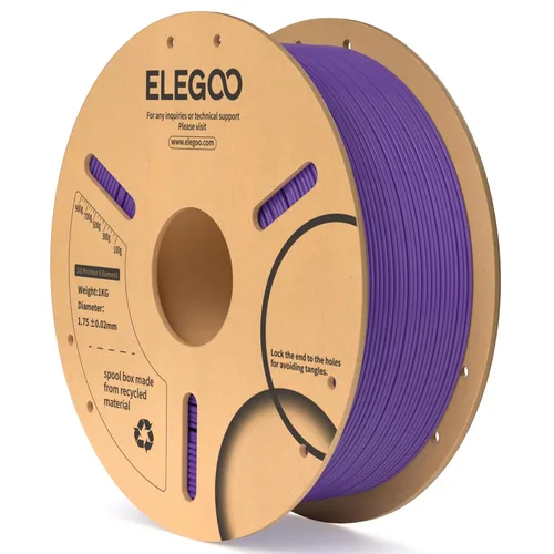 Vista 9 de ELEGOO Filamento PLA 1.75mm Marrón 1KG, filamento para impresora 3D con precisión dimensional +/- 0.02mm, carrete de cartón de 1kg (2.2lbs)