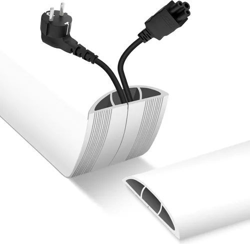 Vista 11 de Cubierta para cable de piso, protector de cable, 0.63 pulgadas de ancho x 0.31 pulgadas de alto, cubierta de alambre para cables de extensión