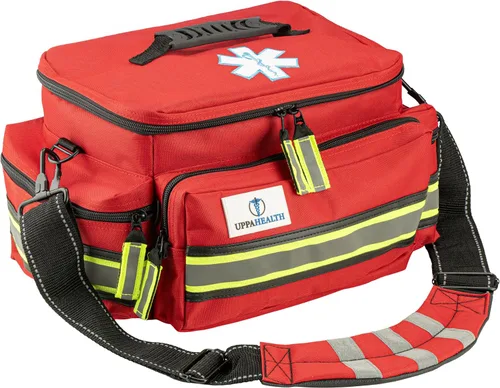 Vista 4 de Kit de primeros auxilios EMT, bolsa profesional para traumatismos EMT/EMS completamente surtida, más de 400 suministros médicos para socorristas