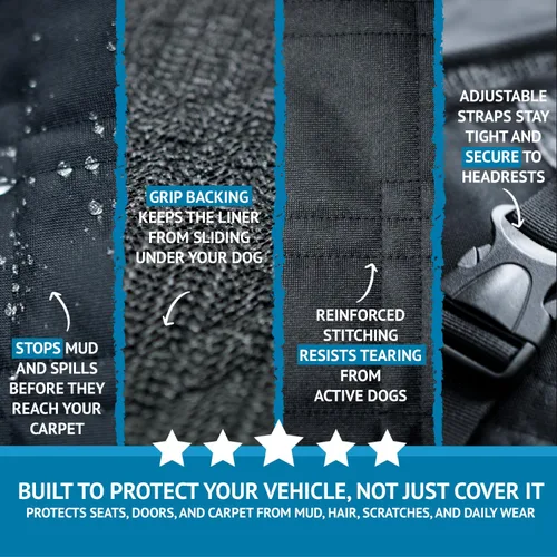 Vista 6 de Bulldogology Forro de Carga para SUV - Forro de Maletero para Mascotas de Servicio Pesado Cubierta de Carga - Cubierta de Carga Impermeable