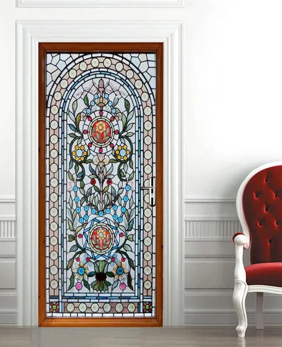 Vista 19 de ChezMax Calcomanías para puerta, calcomanías 3D para puerta, murales de puerta para despegar y pegar, papel tapiz de vinilo decorativo extraíble