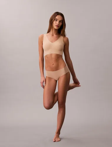 Vista 3 de Calvin Klein - Brasier invisible, cómodo, sin costuras, ligeramente forrado, cuello en V, para mujer