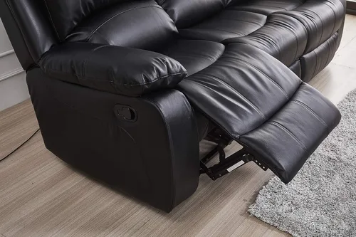 Vista 47 de Betsy Furniture 8018 - Juego de sillón reclinable de cuero reconstituido, para sala, sofá reclinable, sofá de dos piezas y sillón de cuero