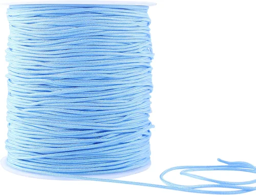 Vista 121 de KONMAY 1 rollo de cuerda de nailon de 150 yardas, trenzado de 0.016 in de nailon Shamballa Macramé/cordón de cuentas, cordón de nudo chino, cuerda