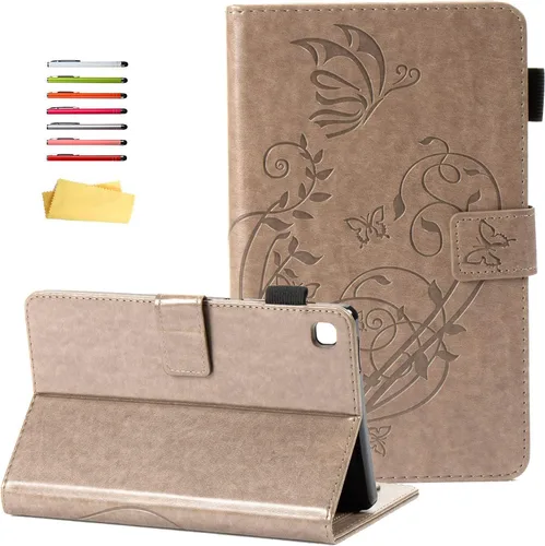 Vista 10 de Galaxy Tab A7 Lite 8.7 pulgadas SM-T225/T220 Trifold Case 2021 Modelo 2021 Ultra Delgada Funda Folio Ligero con Soporte Multi-Ángulo Delgado Cuero