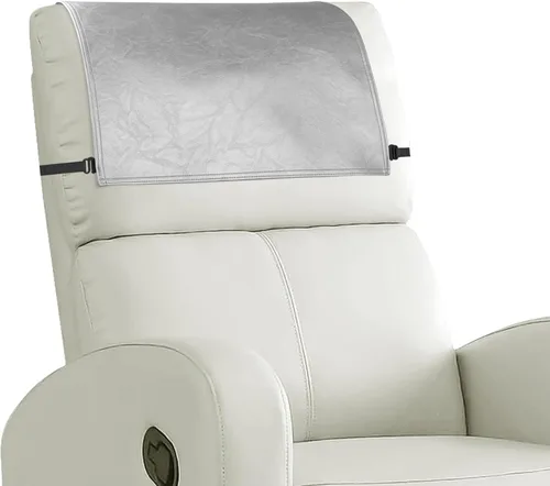 Vista 12 de Funda para reposacabezas para silla reclinable, protector para reposacabezas de piel sintética con correas elásticas, fundas para reposacabezas