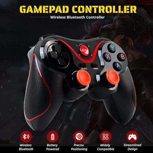 Vista 2 de Yoidesu X3 Gaming Controller for Android for IOS Mobile Phone TV Computer CP VR, Dual Vibration Wired BT Game Remote Gamepad Joystick with Built in